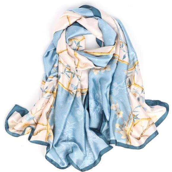 Silk Feeling Long Scarf - Picture 1 of 7
